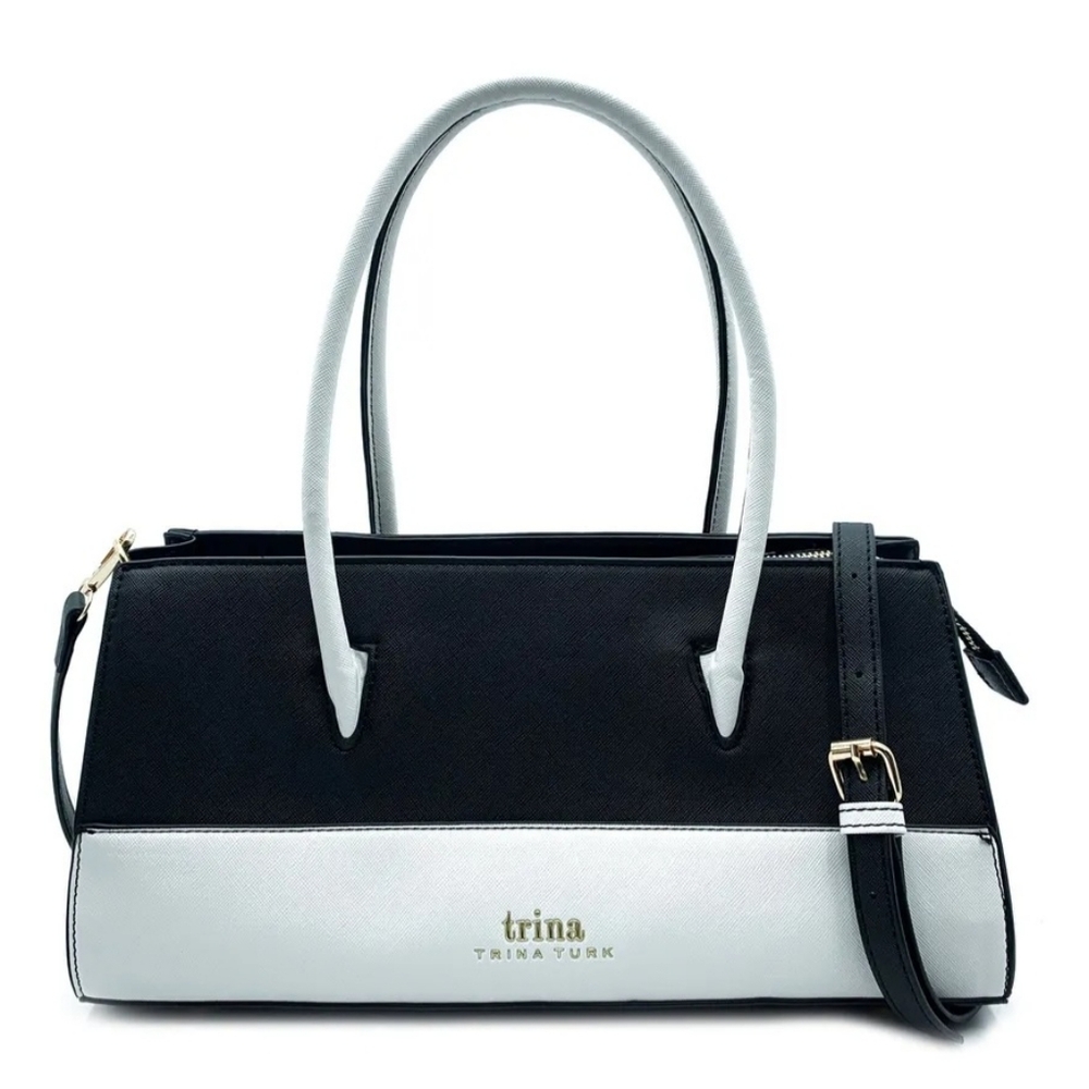NWT Trina Turk Satchel Black & White